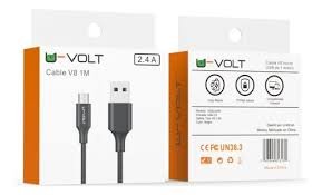 CABLE V8 UVOLT 2.4A 1M 