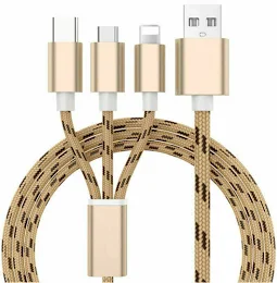 CABLE USB TRIPLE TEJIDO 