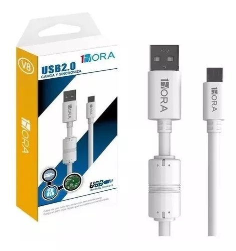 CABLE V8 1HORA 2.1A BL...